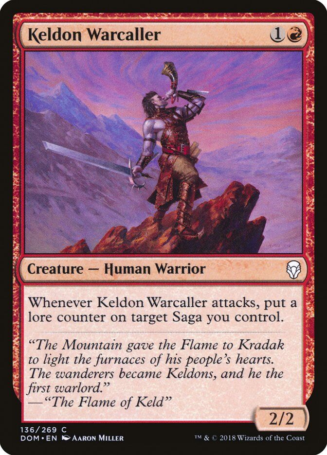 Dominaria #136 Keldon Warcaller