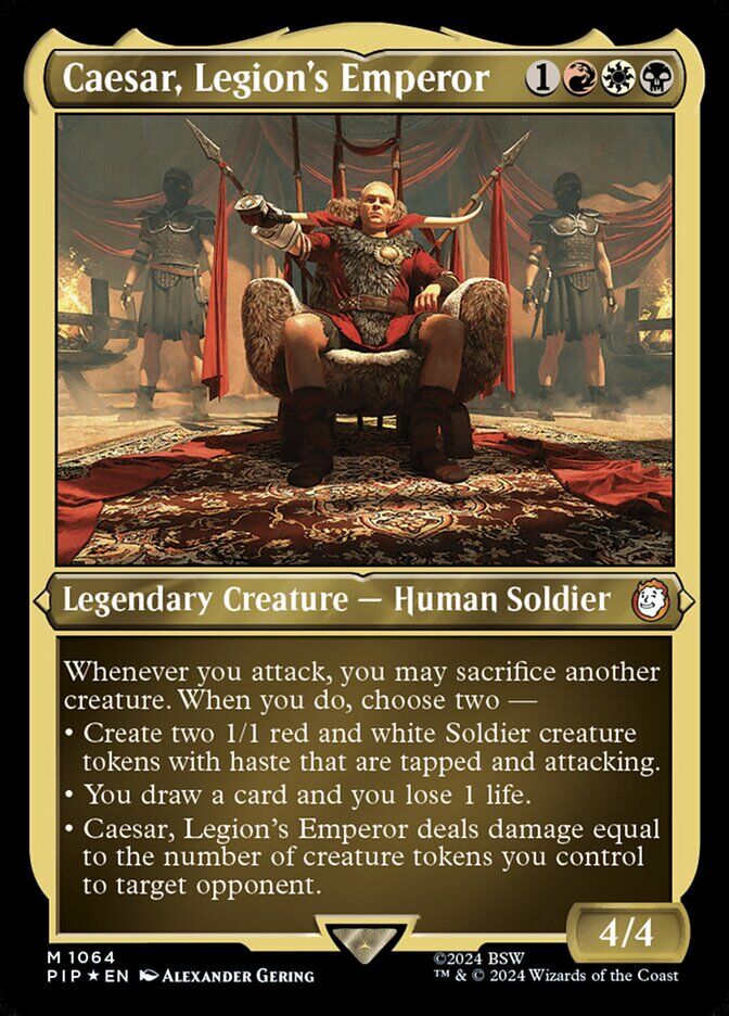 Universes Beyond: Fallout #1064 Caesar, Legion's Emperor (Display Commander)