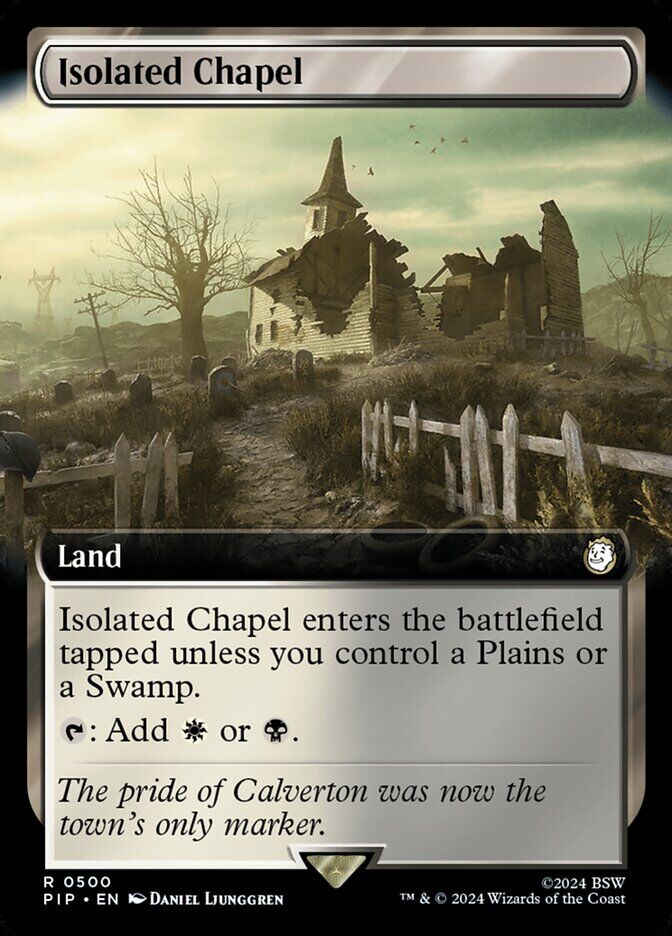 Universes Beyond: Fallout #500 Isolated Chapel (Extended Art)