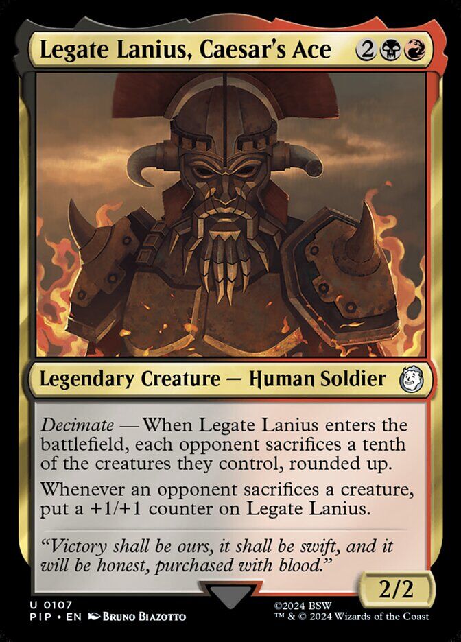 Universes Beyond: Fallout #107 Legate Lanius, Caesar's Ace