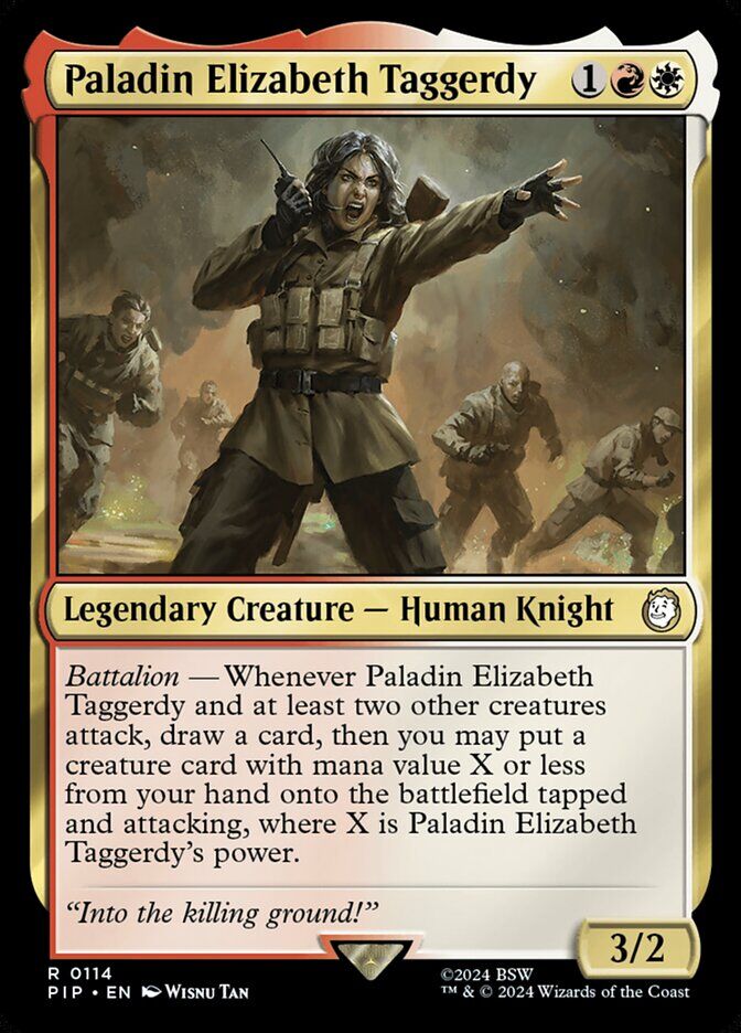 Universes Beyond: Fallout #114 Paladin Elizabeth Taggerdy