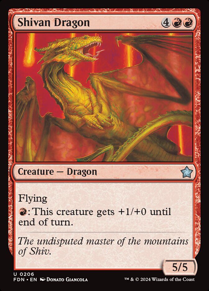 Foundations #206 Shivan Dragon