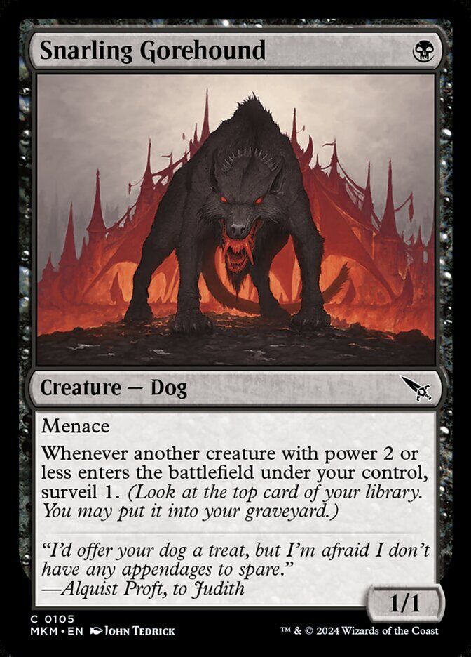 Murders at Karlov Manor #105 Snarling Gorehound