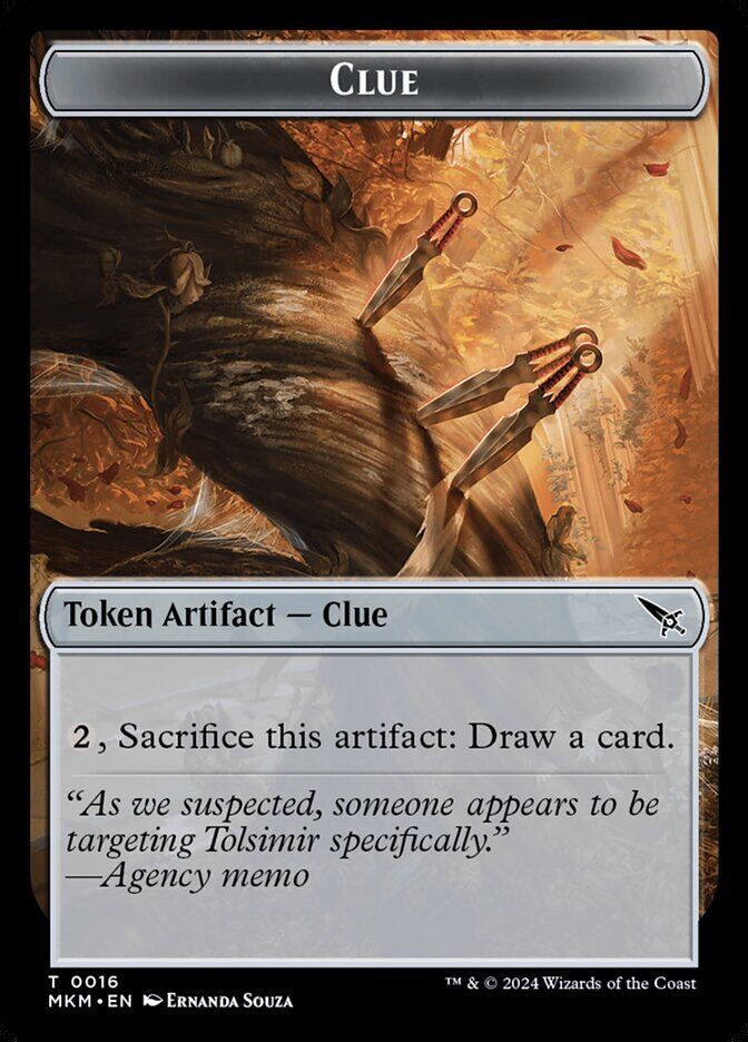 Murders at Karlov Manor #16 // 43 Clue (0016) // A 0043 Double-Sided Token