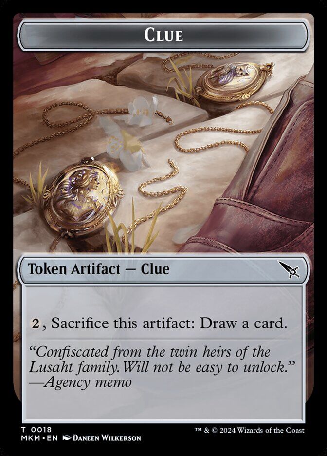 Murders at Karlov Manor #18 // 45 Clue (0018) // A 0045 Double-Sided Token