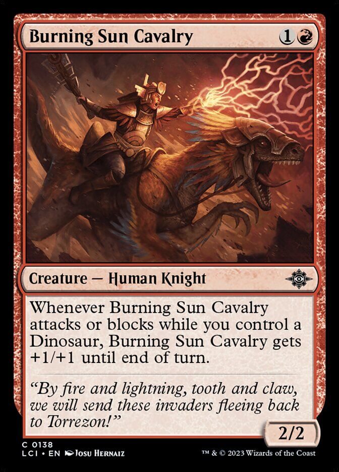 The Lost Caverns of Ixalan #138 Burning Sun Cavalry