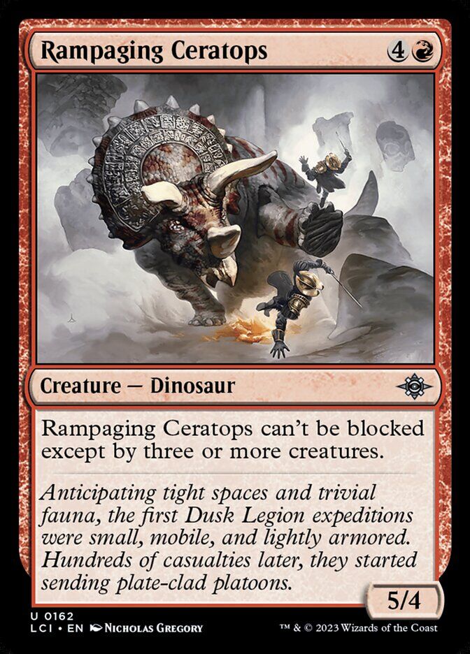The Lost Caverns of Ixalan #162 Rampaging Ceratops