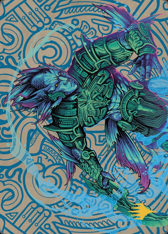 Art Series: The Lost Caverns of Ixalan #74 Hakbal of the Surging Soul Art Card (Gold-Stamped Planeswalker Symbol)