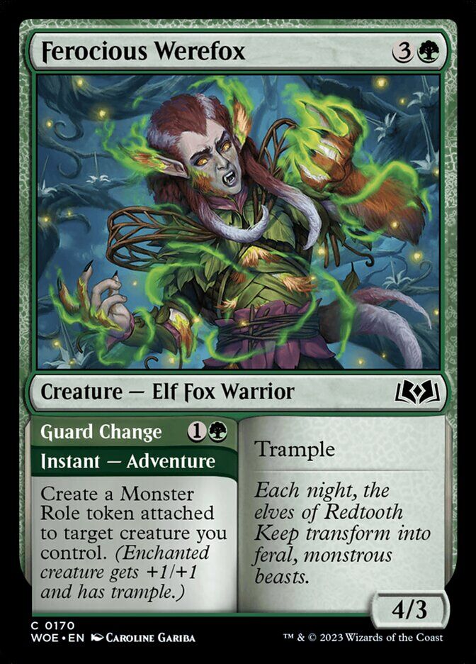 Wilds of Eldraine #170 Ferocious Werefox