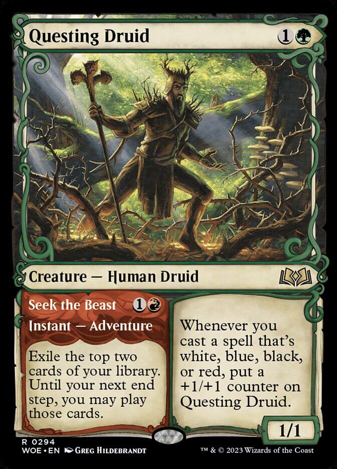 Wilds of Eldraine #294 Questing Druid (Showcase)