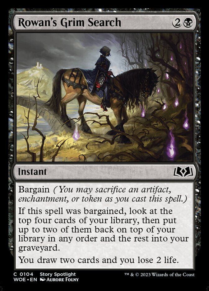 Wilds of Eldraine #104 Rowan's Grim Search