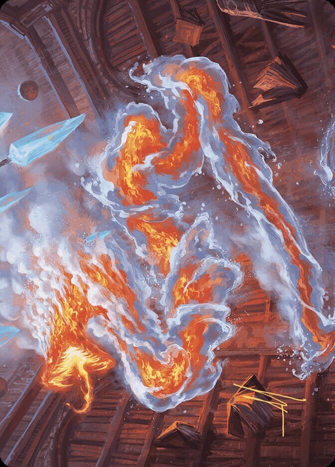Art Series: Wilds of Eldraine #41 Scalding Viper Art Card (Gold-Stamped Signature)