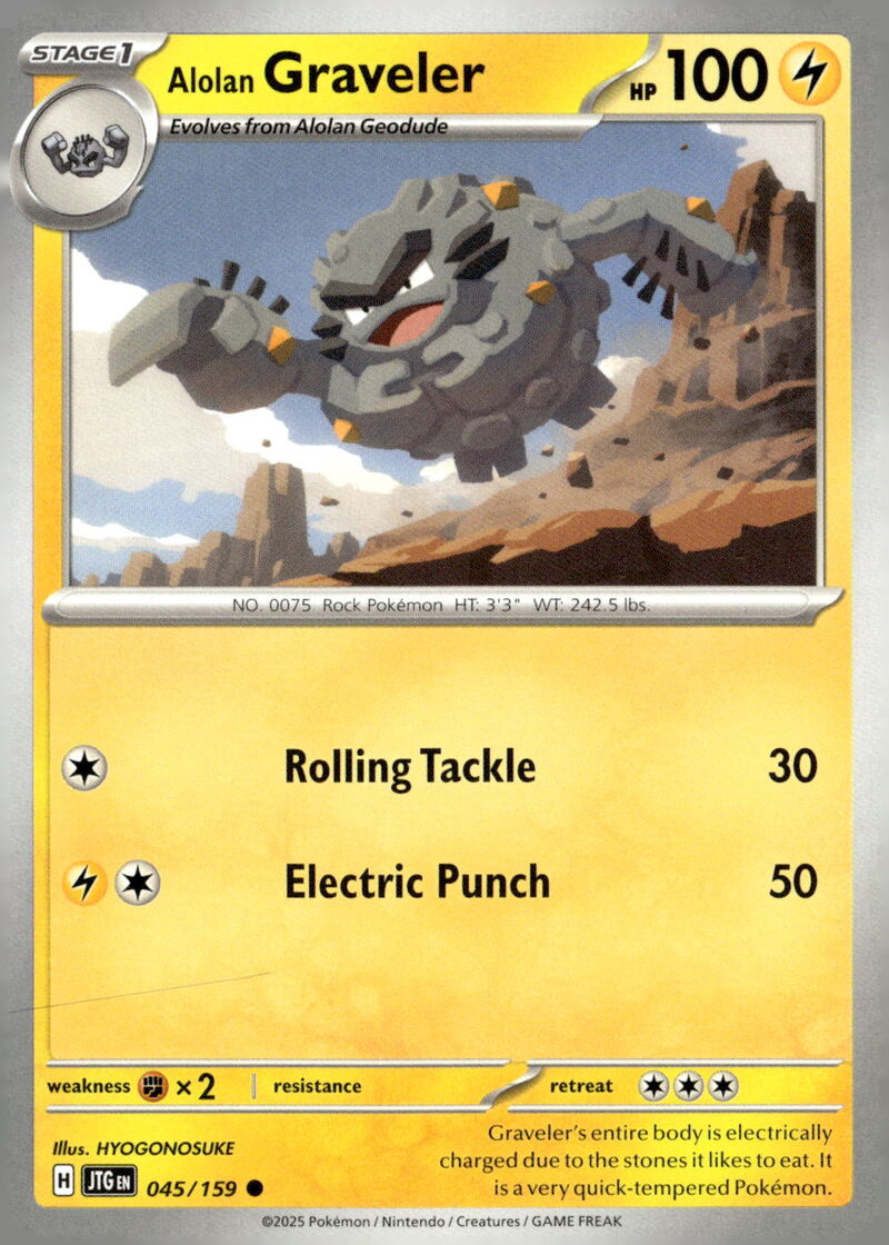 SV09: Journey Together #045/159 Alolan Graveler