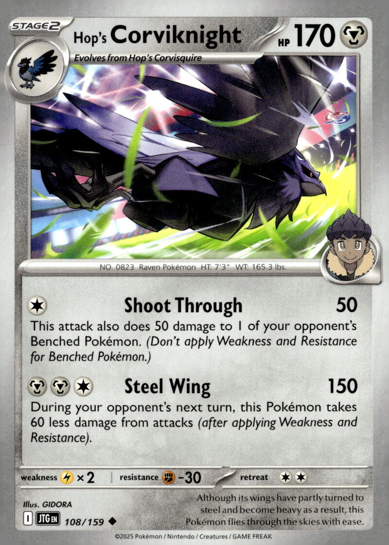 SV09: Journey Together #108/159 Hop's Corviknight