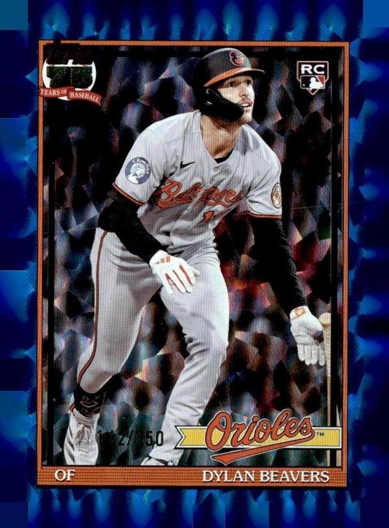 2026 Topps #T91-24 Dylan Beavers 1991 Topps Baseball 35th Anniversary Blue Crackle Foil (Series One) #/150