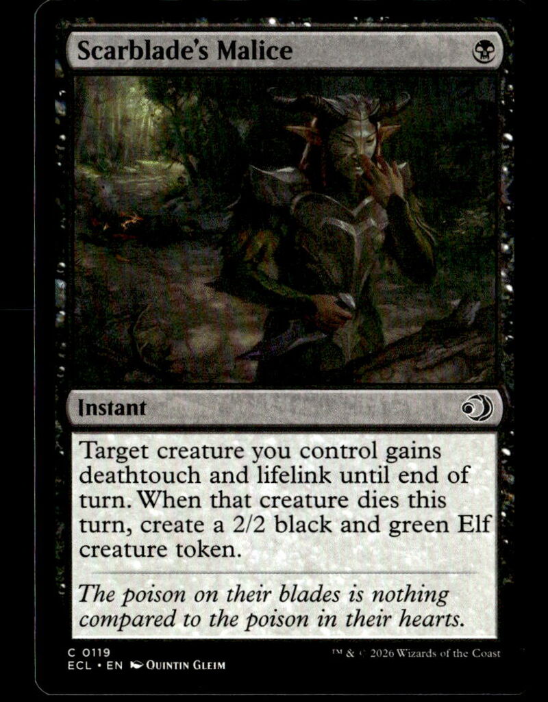 Lorwyn Eclipsed #119 Scarblade's Malice