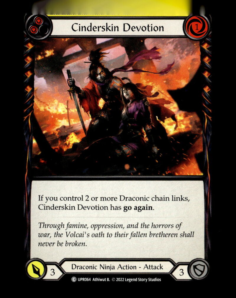 Uprising #UPR064 Cinderskin Devotion (Yellow)