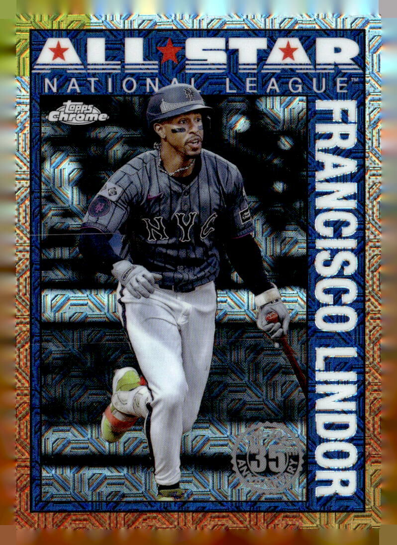 2025 Topps #90ASC-35 Francisco Lindor 1990 Topps Baseball 35th Anniversary Chrome All-Stars