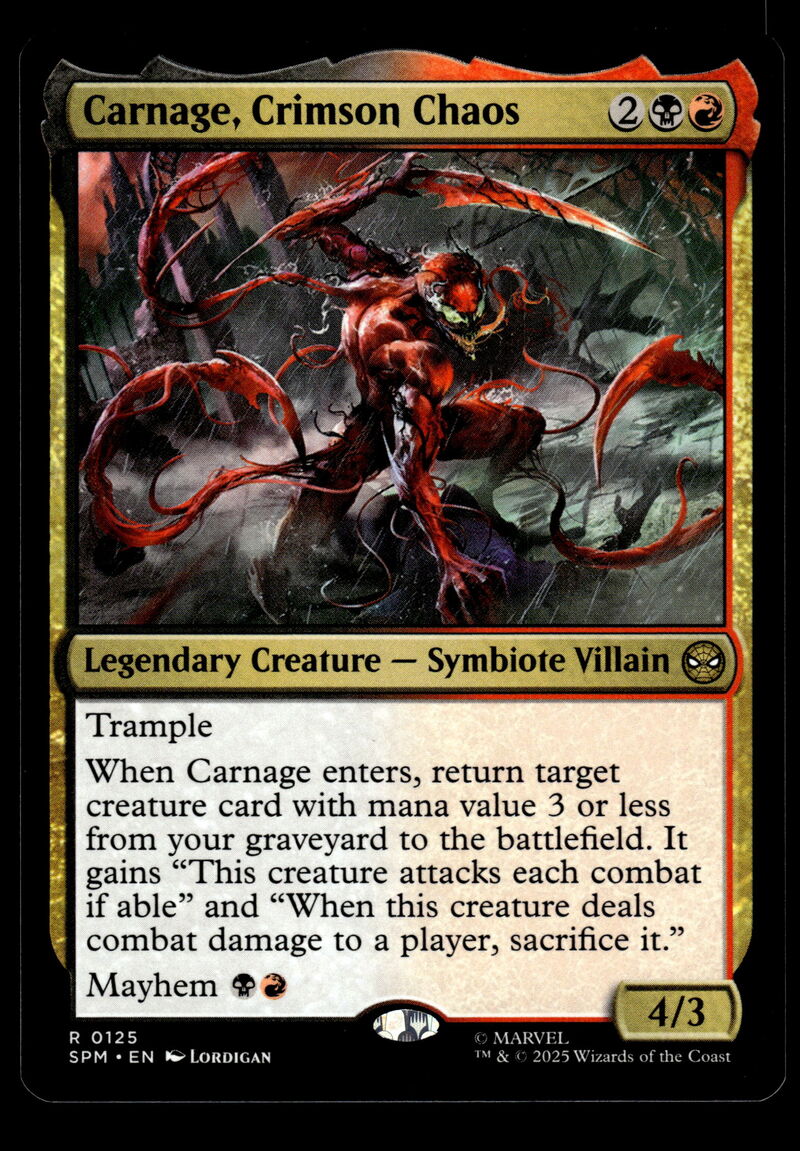 Marvel's Spider-Man #125 Carnage, Crimson Chaos