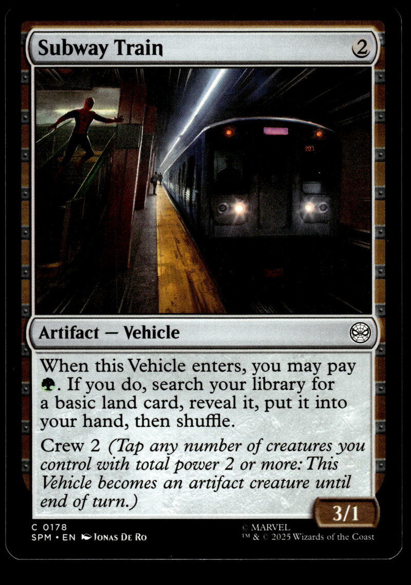 Marvel's Spider-Man #178 Subway Train