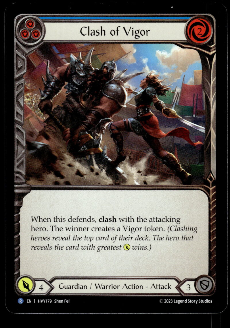 Heavy Hitters #HVY179 Clash of Vigor (Blue) Rainbow Foils