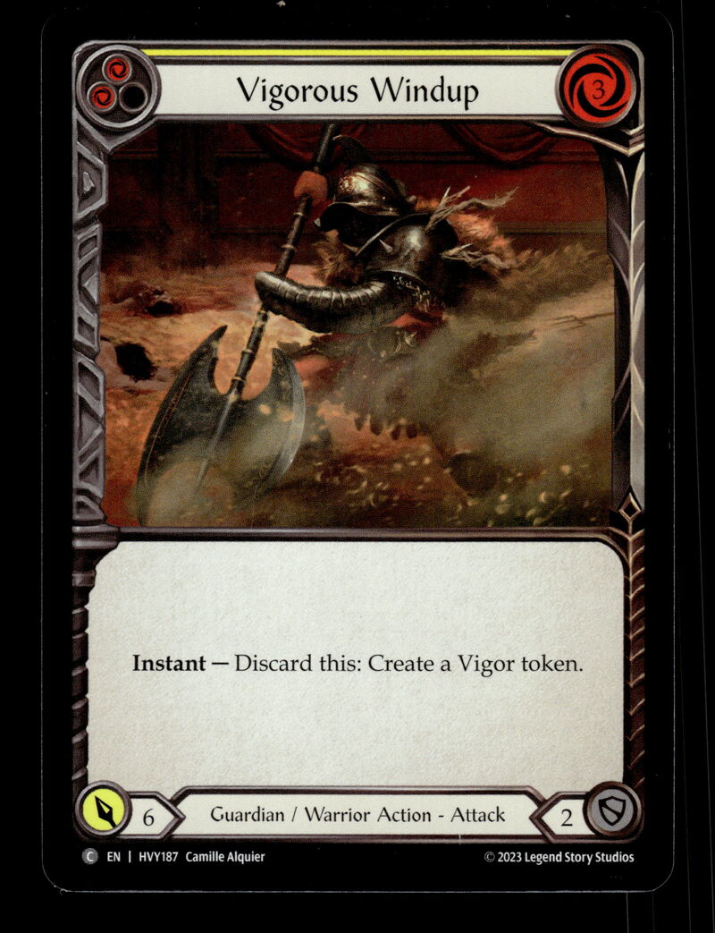 Heavy Hitters #HVY187 Vigorous Windup (Yellow) Rainbow Foils