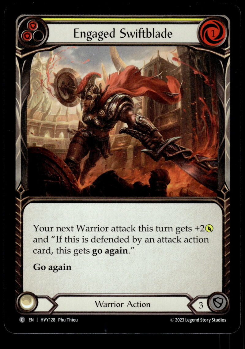 Heavy Hitters #HVY128 Engaged Swiftblade (Yellow) Rainbow Foils
