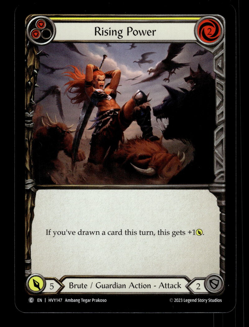 Heavy Hitters #HVY147 Rising Power (Yellow) Rainbow Foils