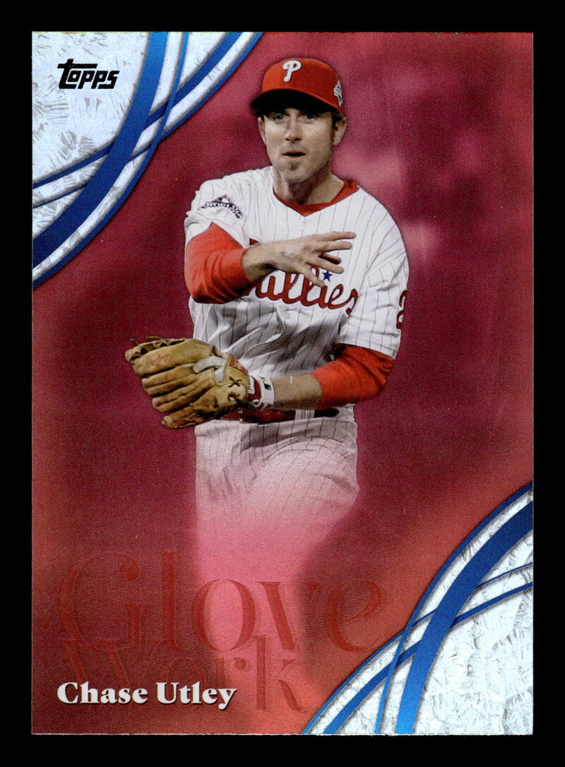 2026 Topps #GW-46 Chase Utley Glove Work Pink Foil
